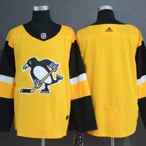 Pittsburgh Penguins Gold Stitched Jersey