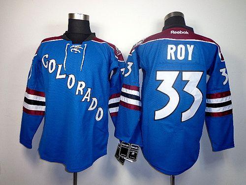 Avalanche #33 Patrick Roy Blue Third Stitched Jersey