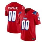 New England Patriots Custom Red 2023 F.U.S.E. Throwback Limited Stitched Jersey
