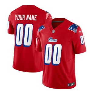New England Patriots Custom Red 2023 F.U.S.E. Throwback Limited Stitched Jersey