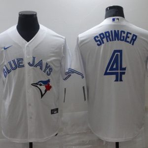 Toronto Blue Jays #4 George Springer White Cool Base Stitched Jersey