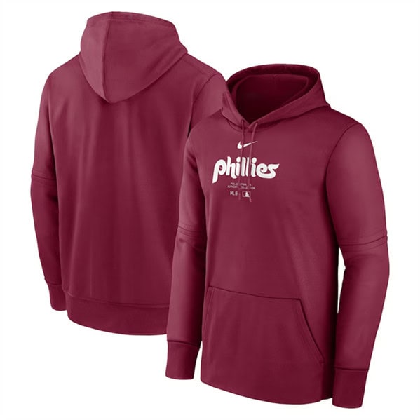 Philadelphia Phillies Wine Collection Practice Performance Pullover Hoodie