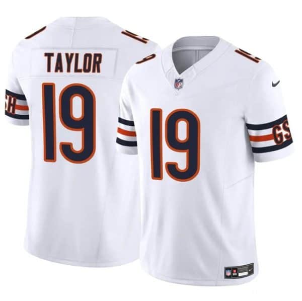 Chicago Bears #19 Tory Taylor White 2023 F.U.S.E. Vapor Stitched Jersey