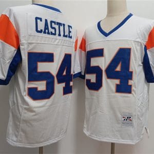 Blue Mountain State #54 Thad Castle White Stitched Jersey