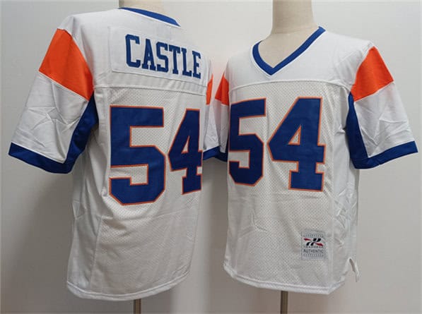 Blue Mountain State #54 Thad Castle White Stitched Jersey