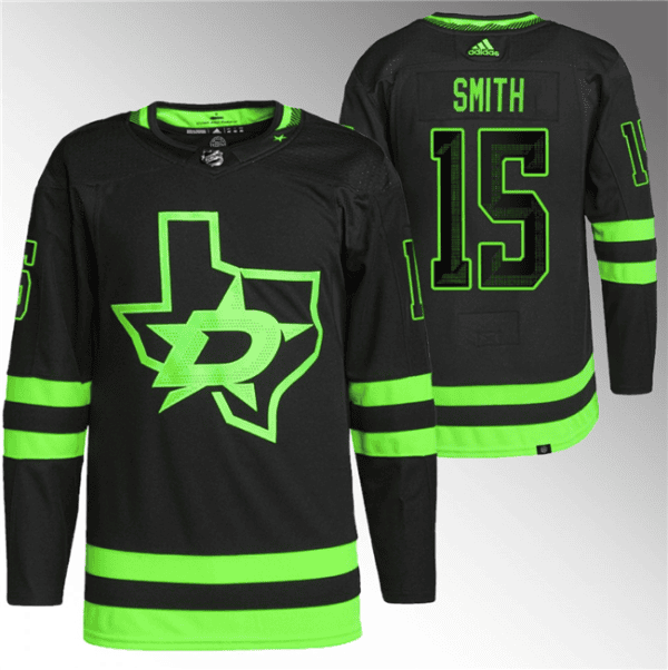 Dallas Stars #15 Craig Smith Black Stitched Jersey