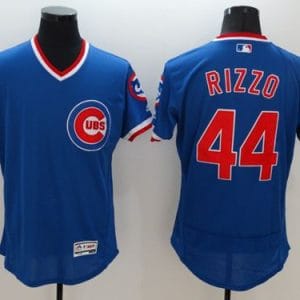 Cubs #44 Anthony Rizzo Blue Flexbase Authentic Collection Cooperstown Stitched Jersey