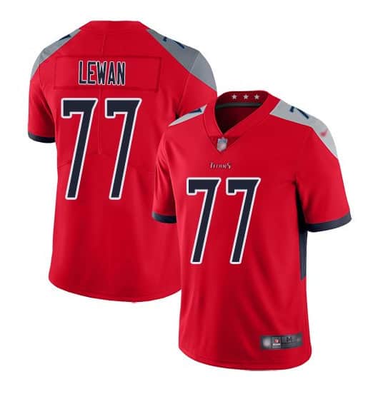 Tennessee Titans #77 Taylor Lewan Red Inverted Legend Stitched Football Jersey
