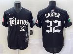 Texas Rangers #32 Evan Carter Black Mexico 2025 Vapor Premier Limited Stitched Jersey