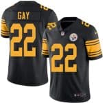 Steelers #22 William Gay Black Stitched Limited Rush Nike Jersey