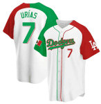 Los Angeles Dodgers #7 Julio Urias White Mexican Heritage Cool Base Stitched Jersey