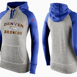 Nike Denver Broncos Performance Hoodie Grey Blue