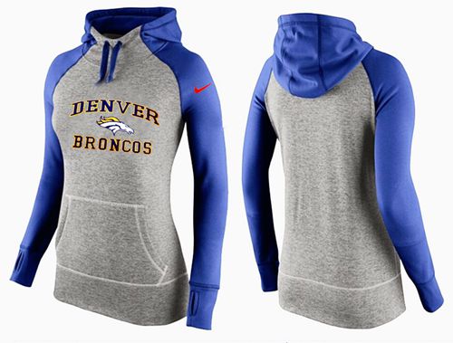 Nike Denver Broncos Performance Hoodie Grey Blue