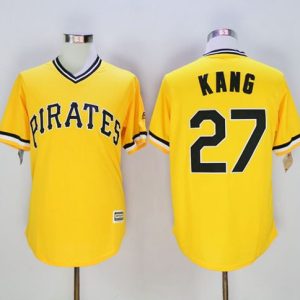 Pirates #27 Jung-Ho Kang Gold New Cool Base Stitched Jersey