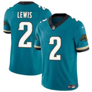 Jacksonville Jaguars #2 Jourdan Lewis Teal 2025 F.U.S.E. Prowler Throwback Vapor Limited Stitched Jersey