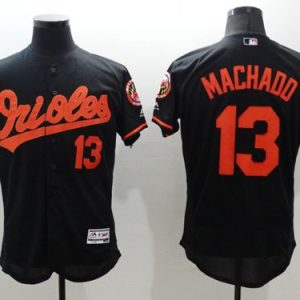 Orioles #13 Manny Machado Black Flexbase Authentic Collection Stitched Jersey