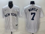 New York Yankees #7 Mickey Mantle White Cool Base Stitched Jersey