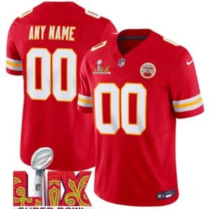 Kansas City Chiefs Custom Red F.U.S.E. 2025 Super Bowl LIX Patch Vapor Untouchable Limited Stitched Jersey