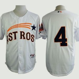 Astros #4 George Springer White 1965 Turn Back The Clock Stitched Jersey