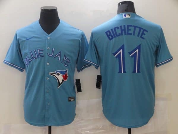Toronto Blue Jays #11 Bo Bichette Light Blue Stitched Cool Base Nike Jersey