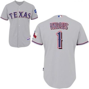 Rangers #1 Elvis Andrus Grey Stitched Jersey
