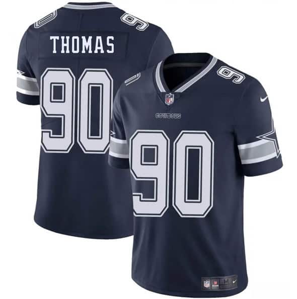 Dallas Cowboys #90 Solomon Thomas Navy 2025 Vapor Untouchable Limited Stitched Jersey