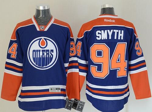 Oilers #94 Ryan Smyth Ligtht Blue Stitched Jersey