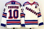 New York Rangers #10 Artemi Panarin White With A Patch 2024-25 Away Stitched Jersey