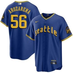 Seattle Mariners #56 Randy Arozarena Royal City Connect Cool Base Stitched Jersey