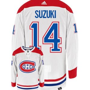 Montreal Canadiens #14 Nick Suzuki White Stitched Jersey