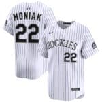 Colorado Rockies #22 Mickey Moniak White Home Limited Stitched Jersey