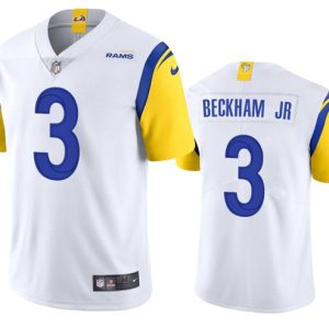 Los Angeles Rams #3 Odell Beckham Jr. 2021 White Vapor Untouchable Limited Stitched Football Jersey
