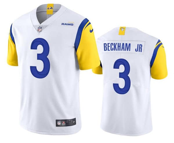 Los Angeles Rams #3 Odell Beckham Jr. 2021 White Vapor Untouchable Limited Stitched Football Jersey