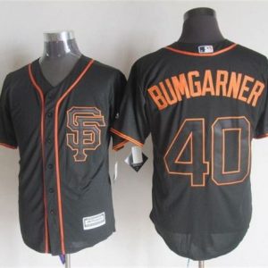 Giants #40 Madison Bumgarner Black Alternate New Cool Base Stitched Jersey