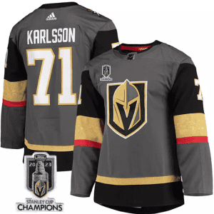 Vegas Golden Knights #71 William Karlsson Gray 2023 Stanley Cup Champions Stitched Jersey