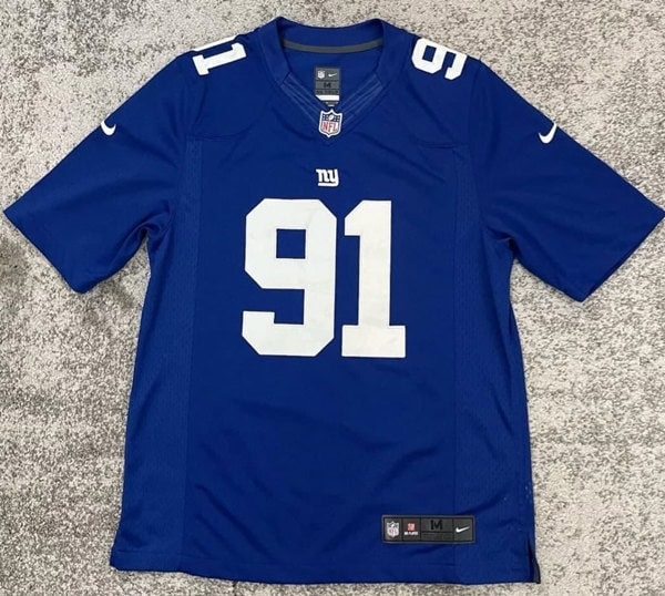 New York Giants #91 Justin Tuck Blue Stitched Jersey