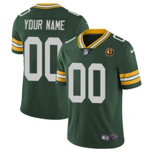 Green Bay Packers Custom Green With John Madden Patch Vapor Limited Stitched Jersey