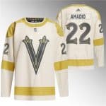 Vegas Golden Knights #22 Michael Amadio Cream 2024 Winter Classic Breakaway Stitched Jersey
