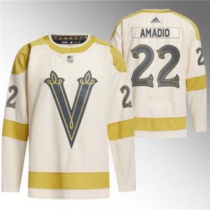 Vegas Golden Knights #22 Michael Amadio Cream 2024 Winter Classic Breakaway Stitched Jersey