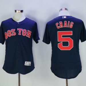 Red Sox #5 Allen Craig Navy Blue Flexbase Authentic Collection Stitched Jersey