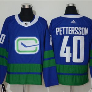 Vancouver Canucks #40 Elias Pettersson Blue Stitched Jersey
