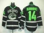 Canucks #14 Alexandre Burrows Black Ice Stitched Jersey
