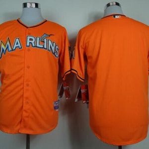 Marlins Blank Orange Cool Base Stitched Jersey
