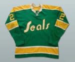 Oakland Seals Customized Green Stitched Jersey
