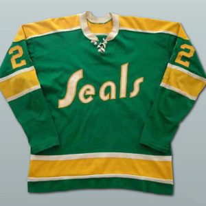 Oakland Seals Customized Green Stitched Jersey