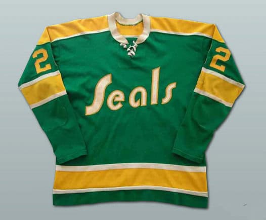 Oakland Seals Customized Green Stitched Jersey