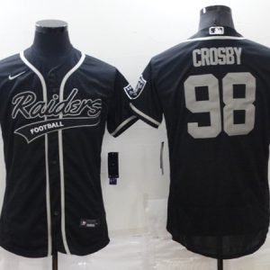 Las Vegas Raiders #98 Maxx Crosby Black Flex Base Stitched Jersey