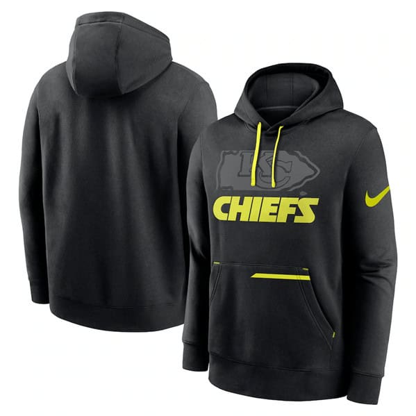 Kansas City Chiefs Black Volt Pullover Hoodie