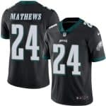 Eagles #24 Ryan Mathews Black Stitched Limited Rush Nike Jersey