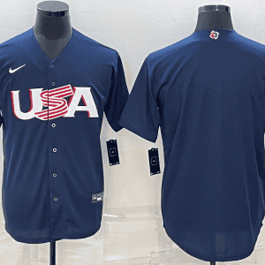 USA Blank 2023 Navy World Classic Stitched Jersey